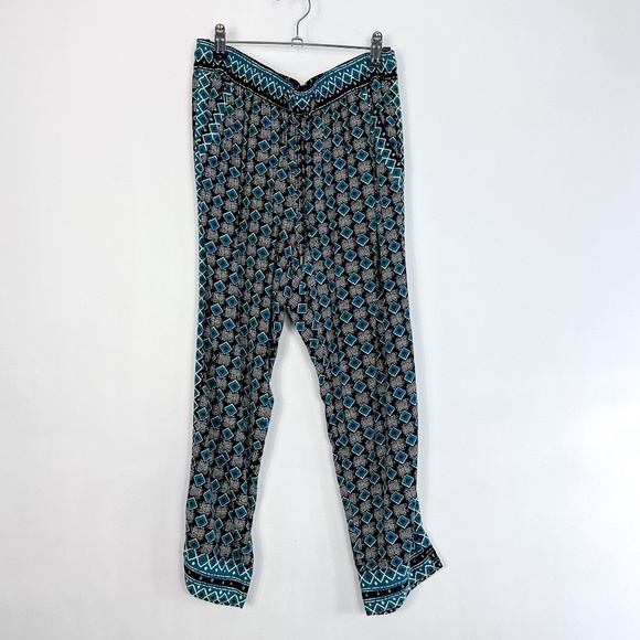 Anthropologie Pants - Anthropologie Blue & Black Print Jogger Pants